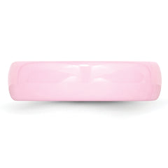 Ceramic Pink 6mm Polished Band