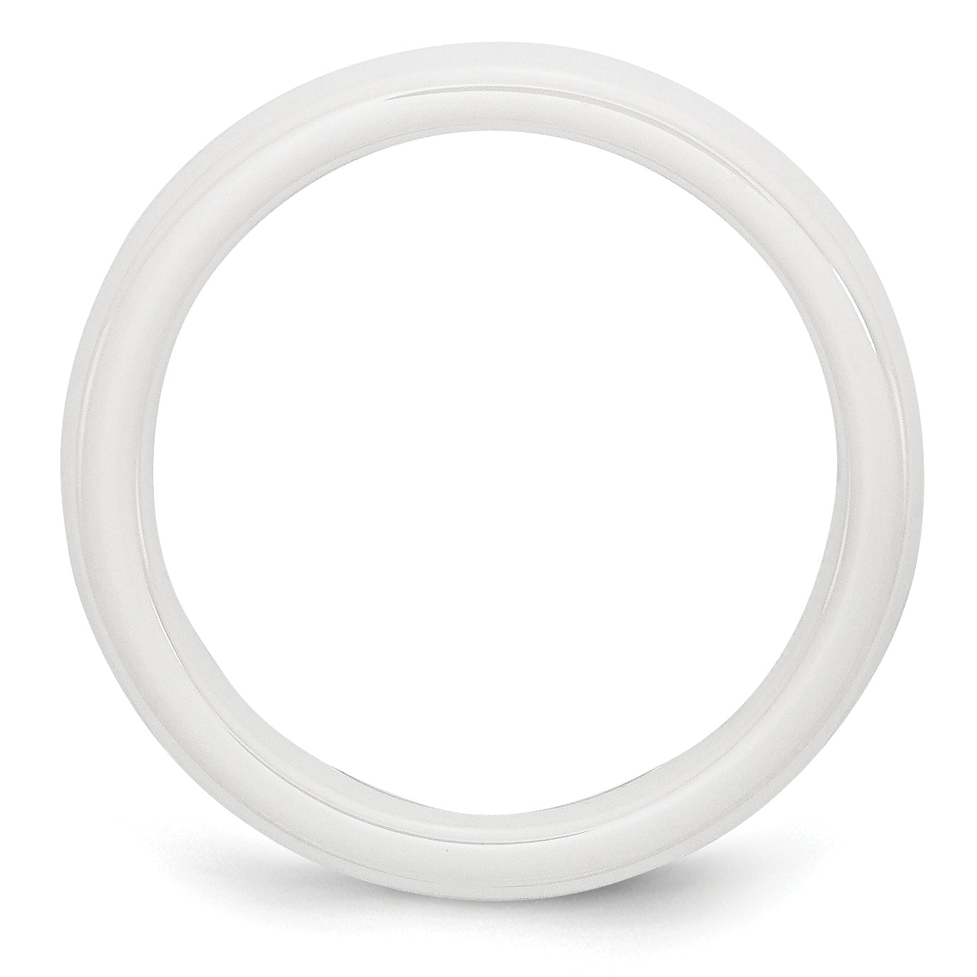 Ceramic White 4mm Polished Band