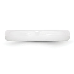 Ceramic White 4mm Polished Band