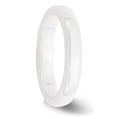 Ceramic White 4mm Polished Band