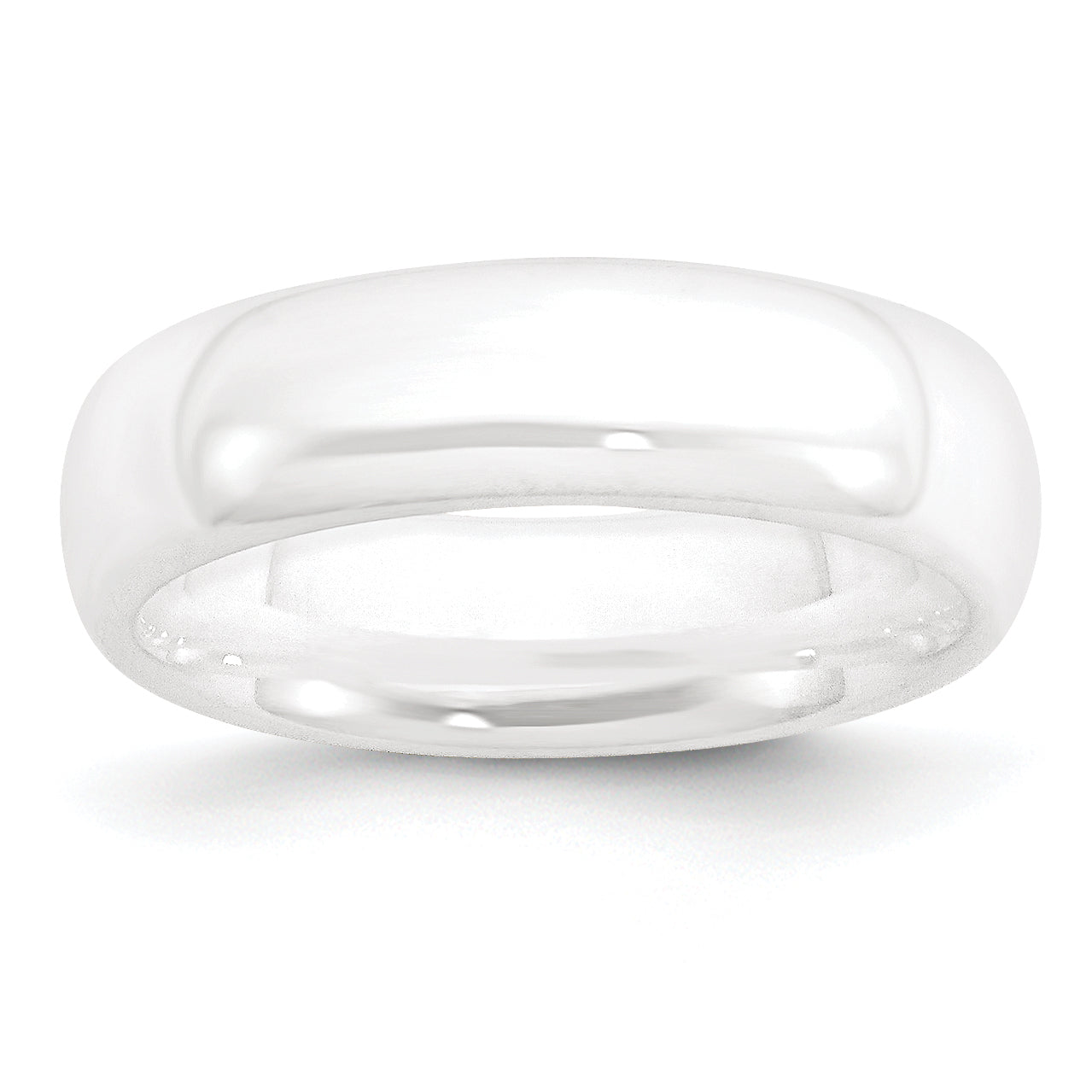 Ceramic White 6mm Polished Band