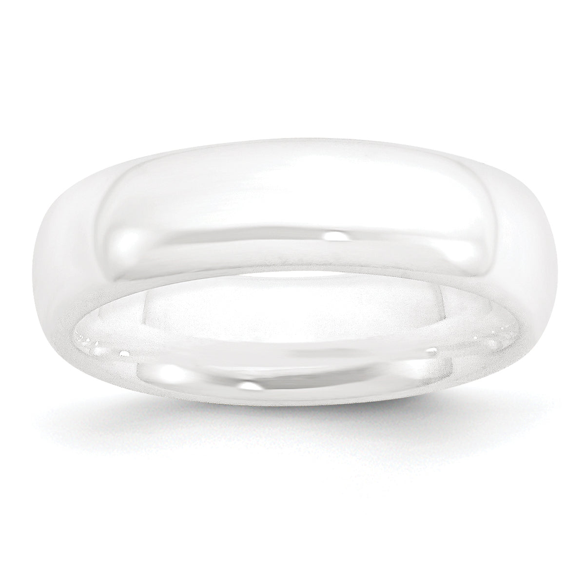 Ceramic White 6mm Polished Band