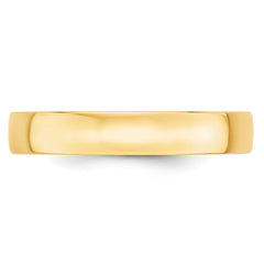 14k Yellow Gold 4mm Lightweight Comfort Fit Wedding Band Size 4