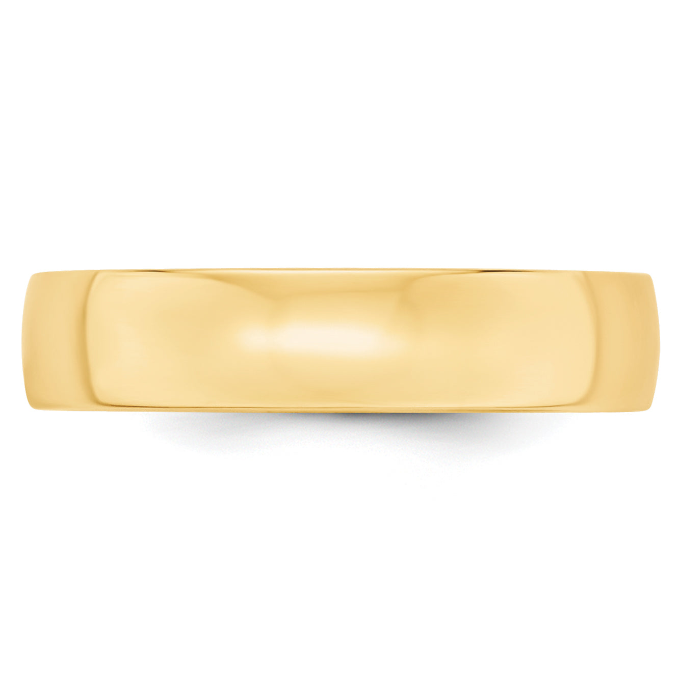 14k Yellow Gold 5mm Lightweight Comfort Fit Wedding Band Size 4