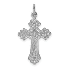 14k White Gold Cross Charm