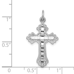 14k White Gold Cross Charm