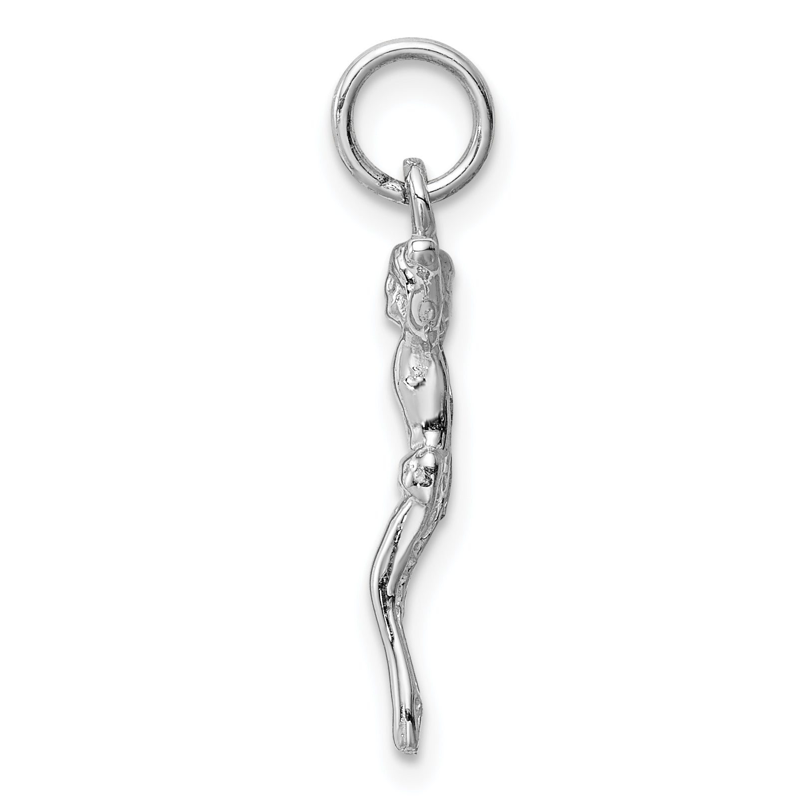 14k White Gold Jesus Charm