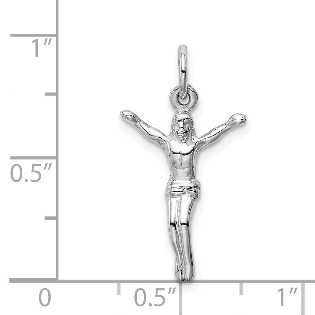 14k White Gold Jesus Charm