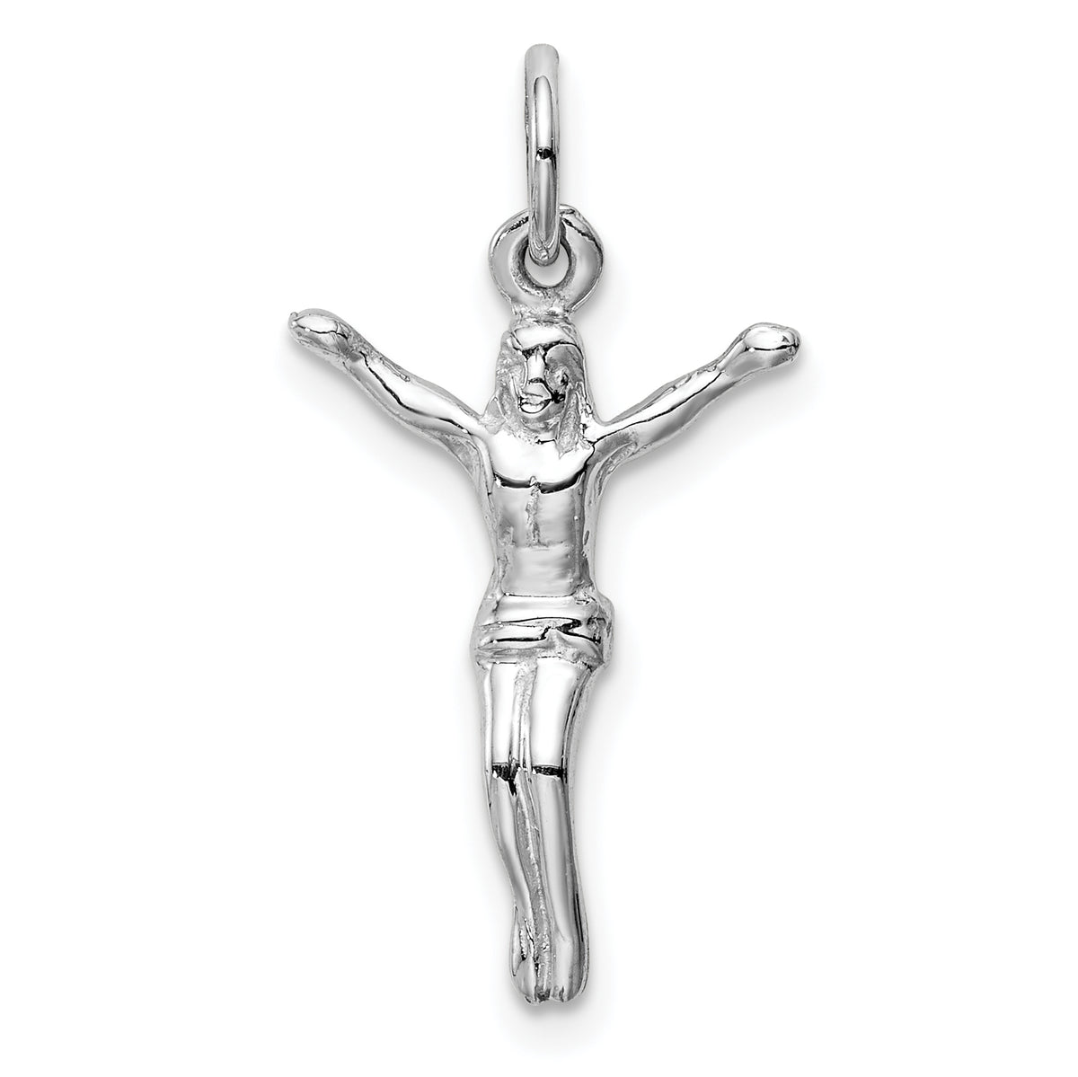 14k White Gold Jesus Charm