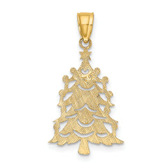 14k Polished Christmas Tree Charm