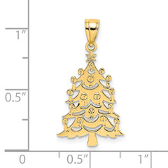 14k Polished Christmas Tree Charm