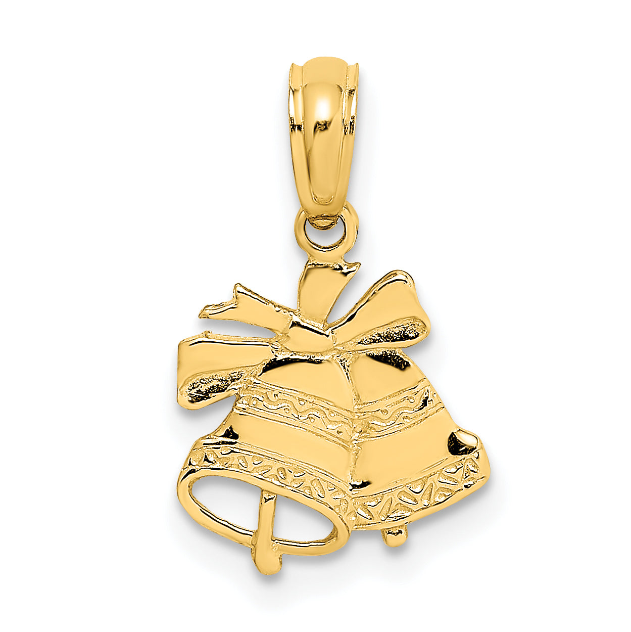 14k  Polished Christmas Bells Charm