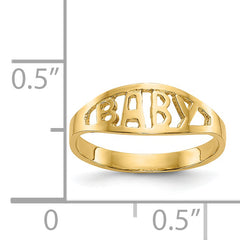 14k Polished Baby Ring