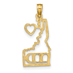 14k Solid Idaho State Pendant