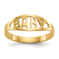 14k Polished Baby Ring