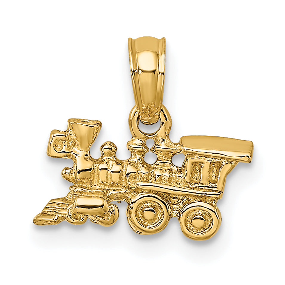 14k 3-D Miniature Train Charm