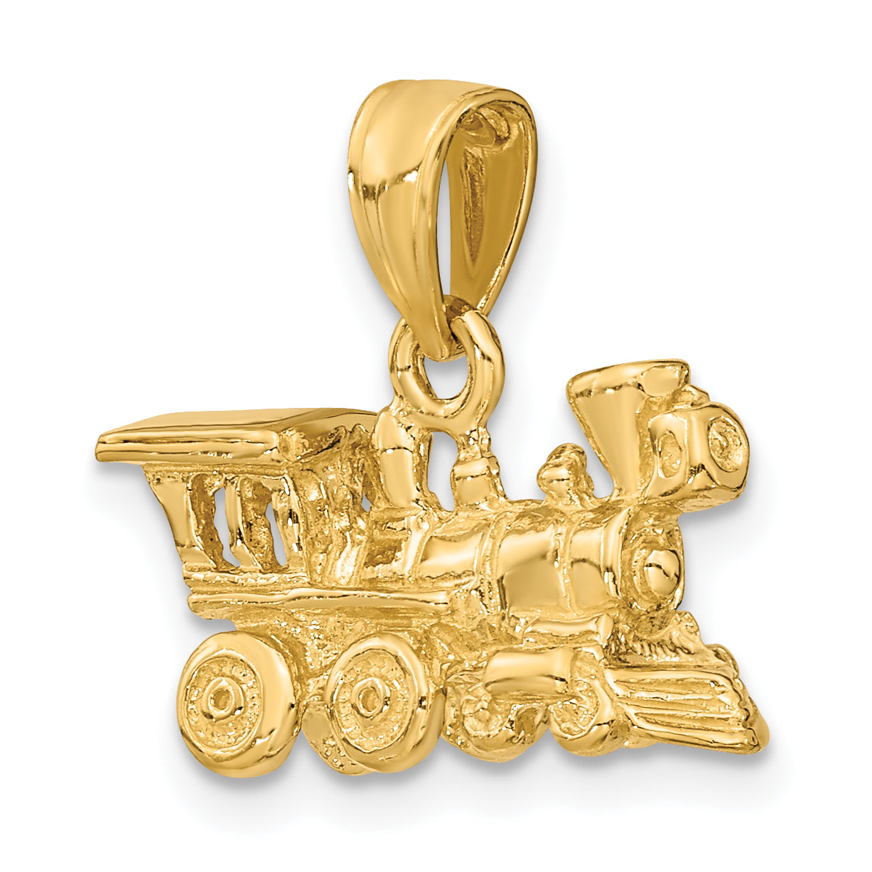 14k 3-D Miniature Train Charm