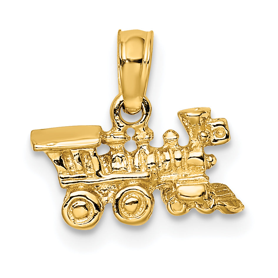 14k 3-D Miniature Train Charm