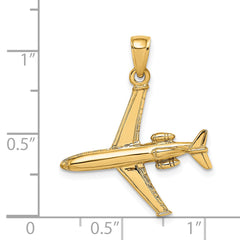 14k 3-D Jet Charm