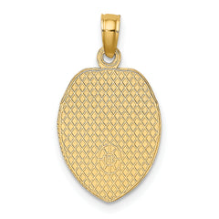 14K Gold Police Officer Badge Pendant with Polished Textured Finish