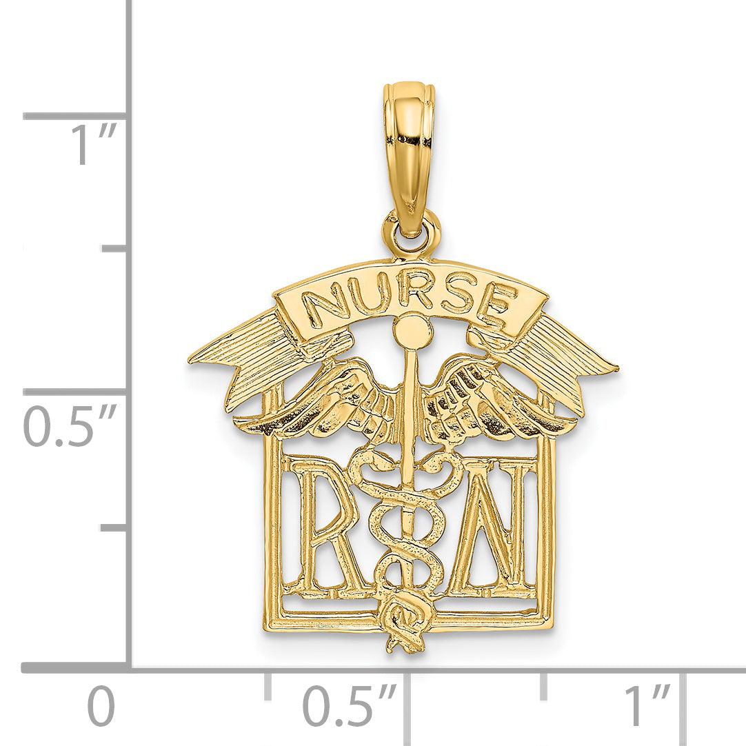 14k Registered Nurse Charm