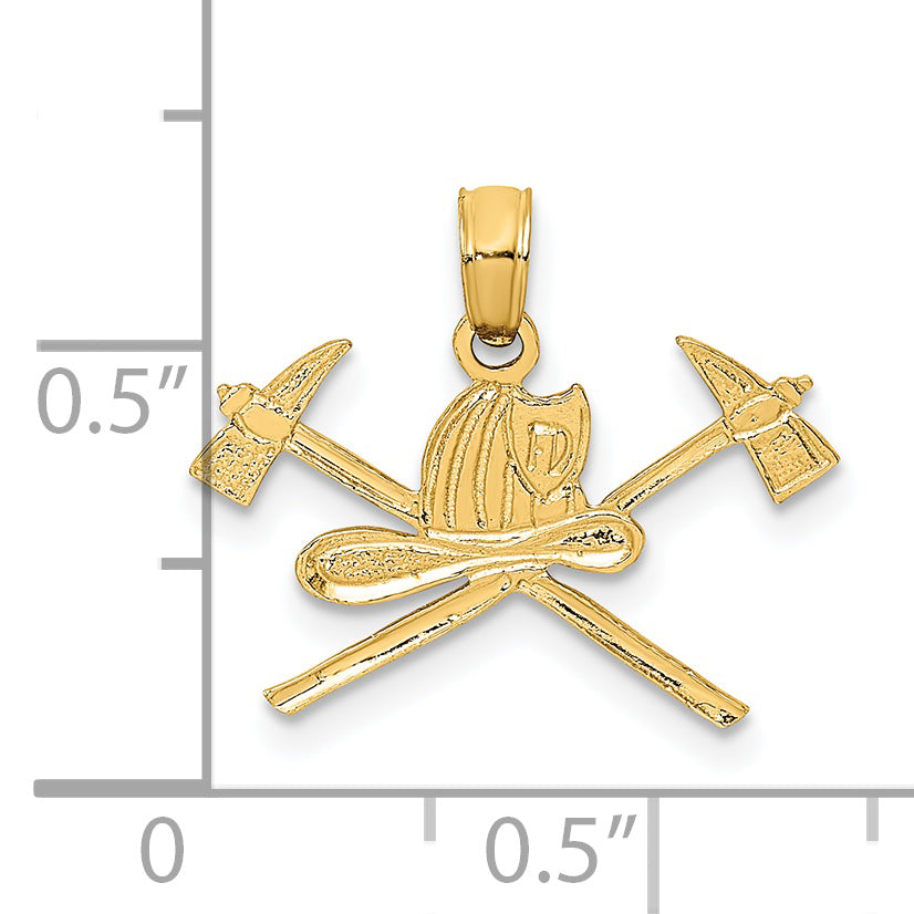 14k Fire Department Insignia Charm