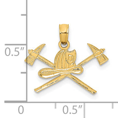 14k Fire Department Insignia Charm