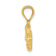 14k Polished Open-Backed Comedy/Tragedy Pendant