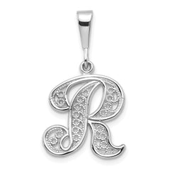 10KW Filigree Initial R Pendant