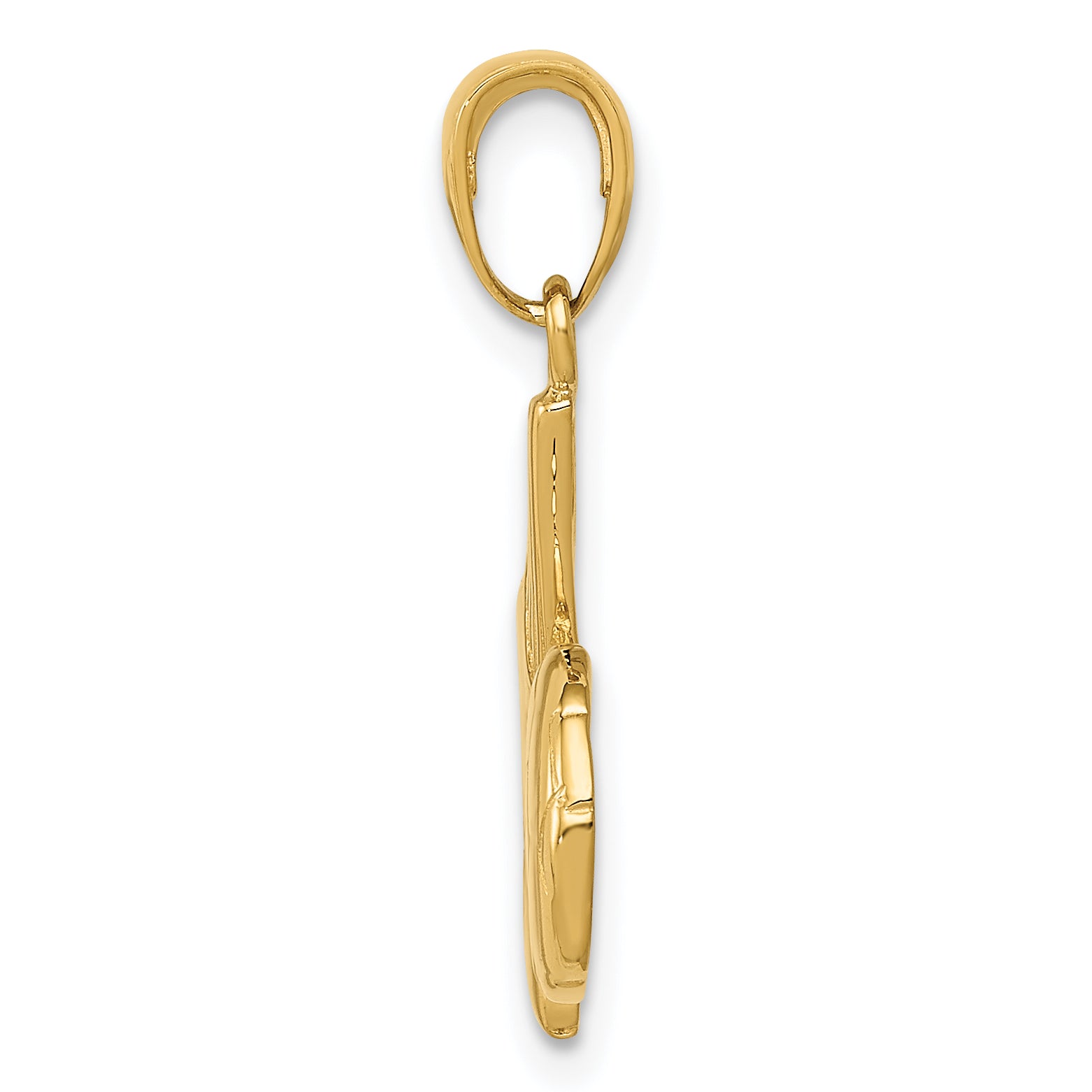 14K Solid Open-Backed Soccer Shoe and Ball Pendant