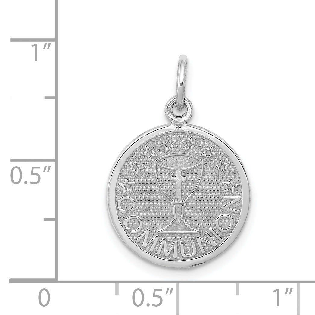 14k White Gold Communion Charm