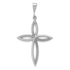 14k White Gold Passion Cross Pendant