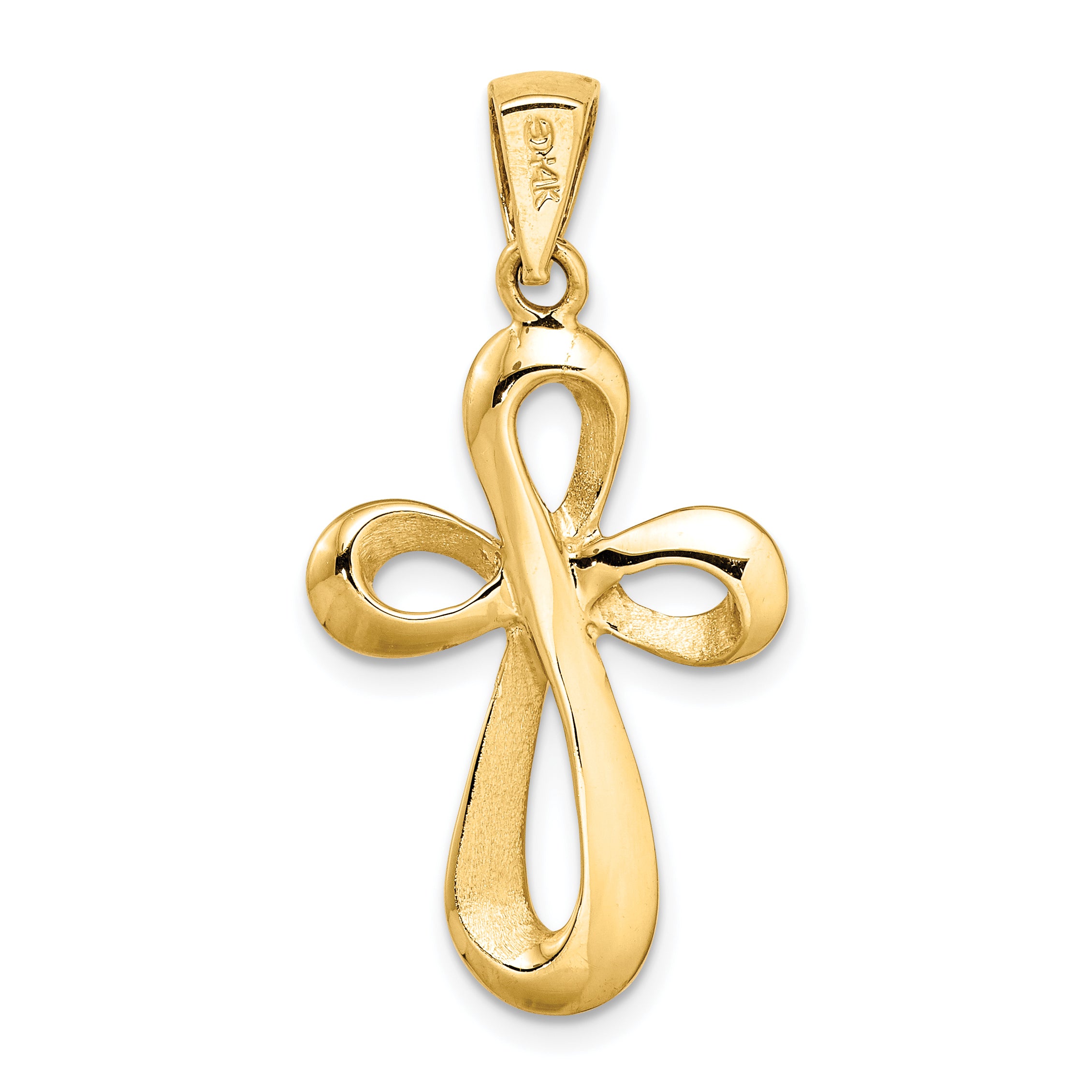 14k Polished Cross Charm