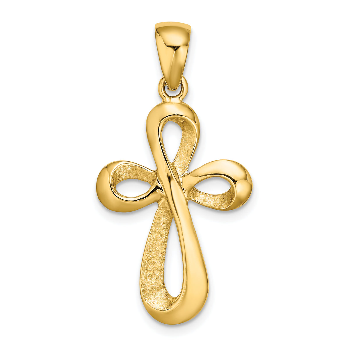 14k Polished Cross Charm