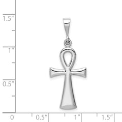 14k White Gold Ankh Cross Pendant