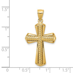 14k Twisted Cross Pendant