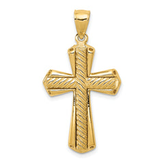 14k Twisted Cross Pendant