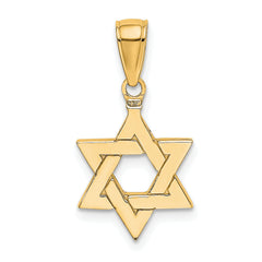 14k Polished Star of David Pendant