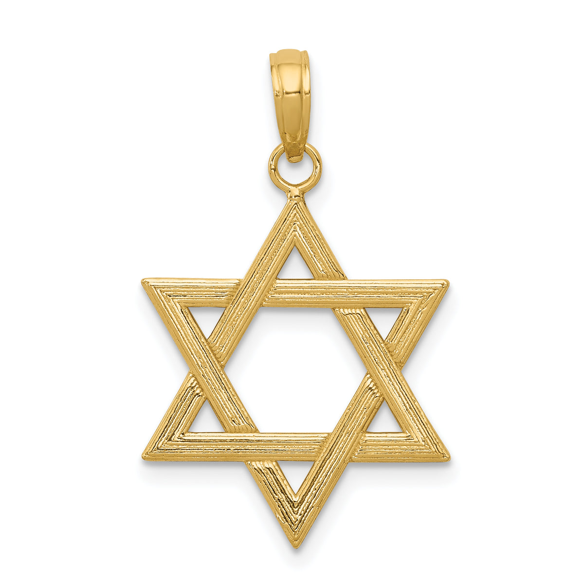 14k Polished Star of David Pendant