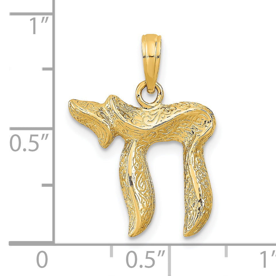 14k Chai Pendant