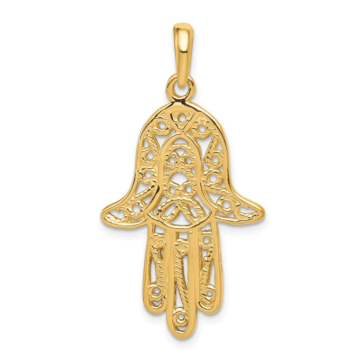 14k Filigree Chamseh Pendant