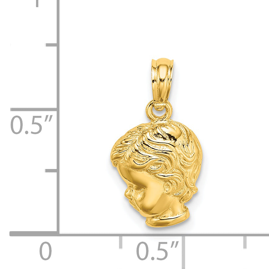 14k Boy Head Charm