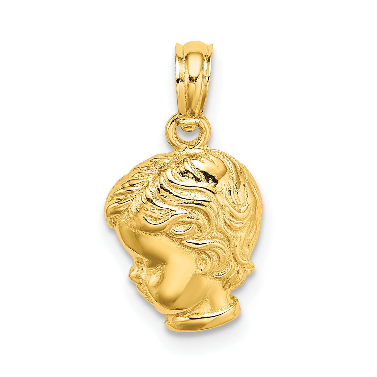 14k Boy Head Charm