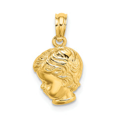 14k Boy Head Charm