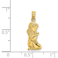 14k Praying Girl Charm