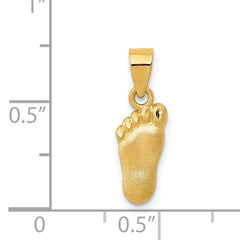 14k Diamond-cut Foot Charm