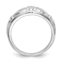 14k White Gold Ladies Claddagh Ring