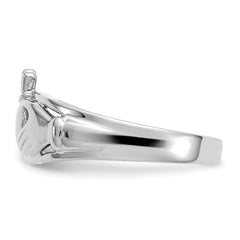 14k White Gold Ladies Claddagh Ring