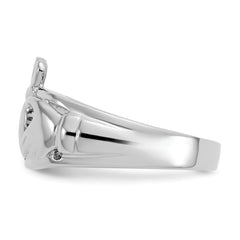 14k White Gold Ladies Claddagh Ring