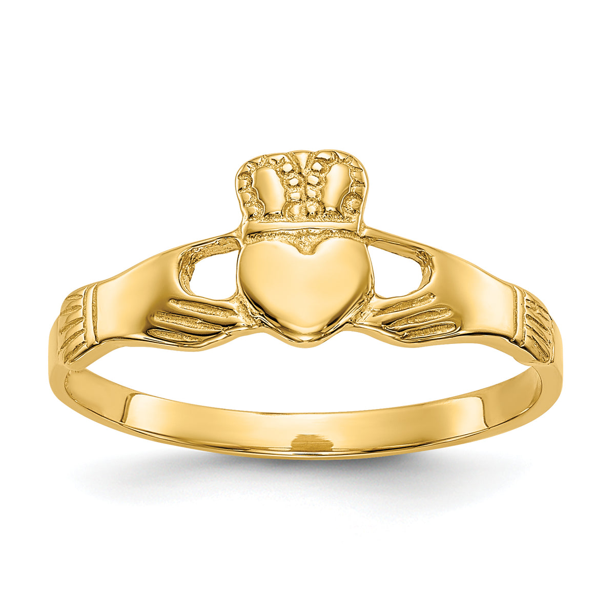 14k Polished Ladies Claddagh Ring